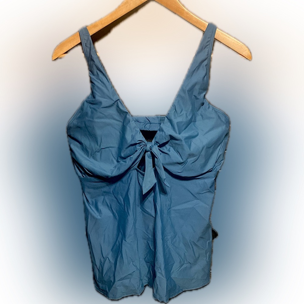 Birdsong Underwire Tankini Swim Top with keyhole and knot sz 36I